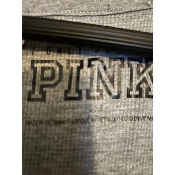 Victoria’s Secret PINK Women’s Large Gray Waffle Onesie Pajamas Snap Backdoor - Picture 2 of 4